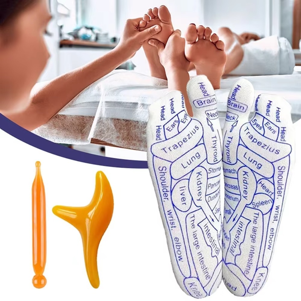 Massage Moe Verlichten Voeten Sokken Acupressuur Voet Massager Reflexologie Sokken Voet Punt Tool Fysiotherapie Sok Voetverzorging Gereedschap