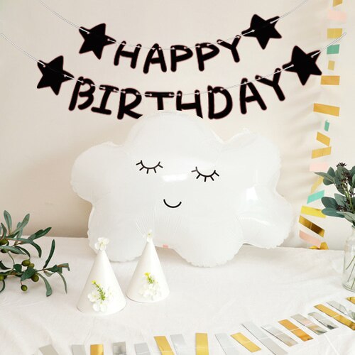 1Pcs Regenboog Glimlach Zon Cloud Folie Ballonnen Verjaardagsfeestje Kids Baby Shower Decoratie Helium Ballonnen Bruiloft Benodigdheden