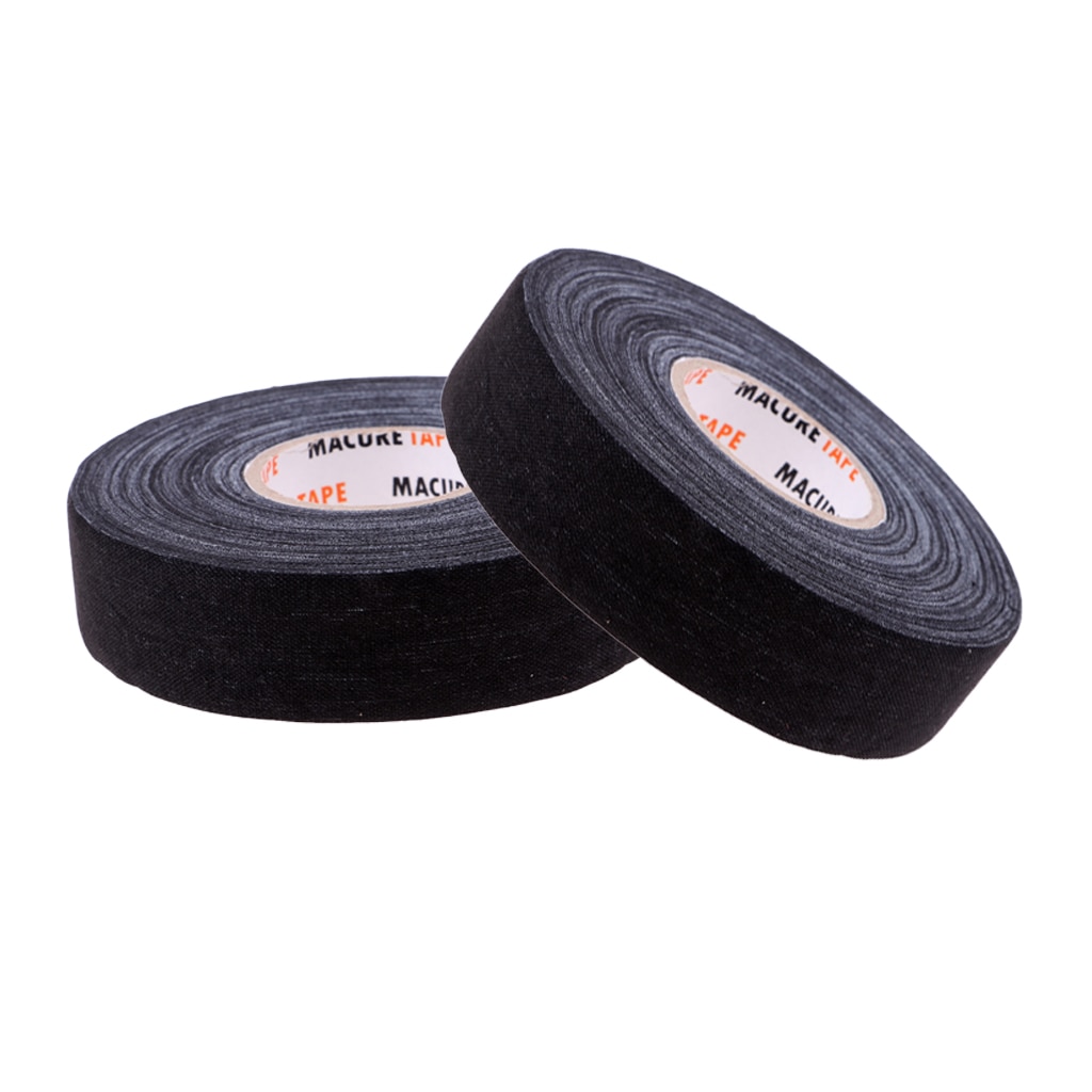 2 Roll Premium Doek Hockey / Lacrosse Stick Tape Roll, 1 Inch X 25yds Zwart