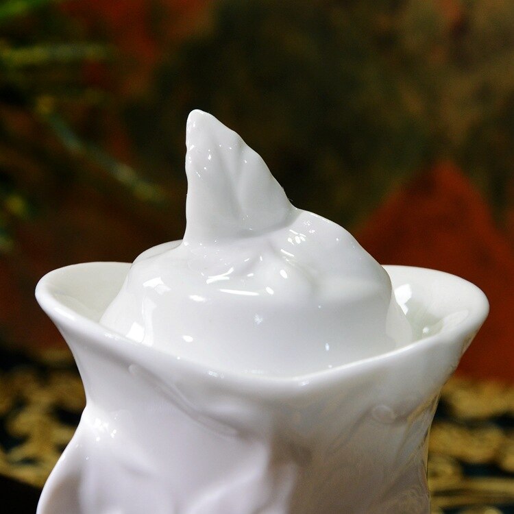 sugar pot Embossed process ceramic condiment pot white ceramic condiment pot coffee sugar pot European coffee sugar pot