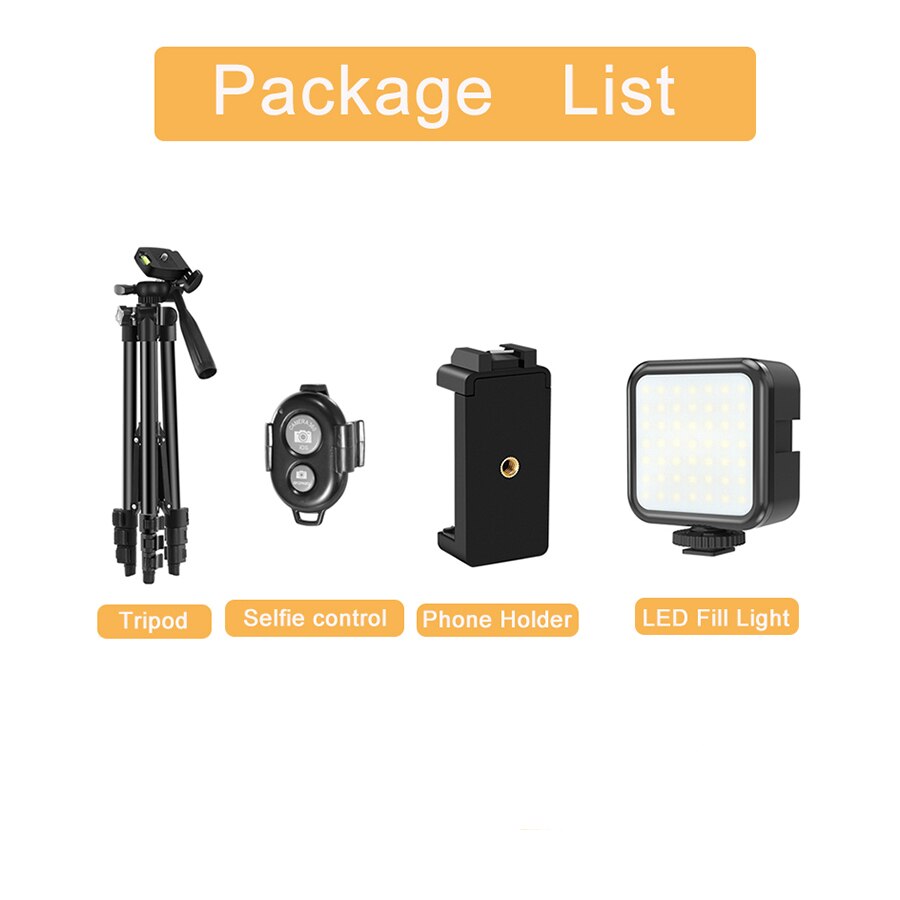 Jumpflash Vlog Shooting Kits Studio Photography Suit Selfie Broadcast With Microphone LED Fill Light Tripod For Digital Camera: C