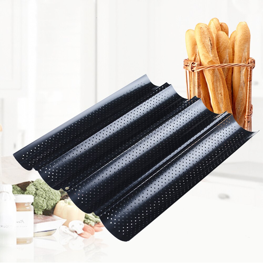 Moule à pain français ondulé, plateau de cuisson, plaque de gril, pratique, moule à gâteau, Baguette, rainure vagues, outil de cuisson
