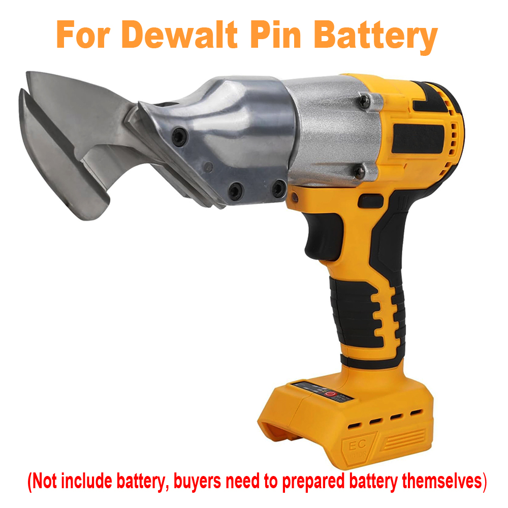 Børsteløs elektrisk metallsaks, 450w elektriske sakser, led-jernsaks, metallskjæreverktøy for makita/dewalt/milwaukee: Oransje / svart