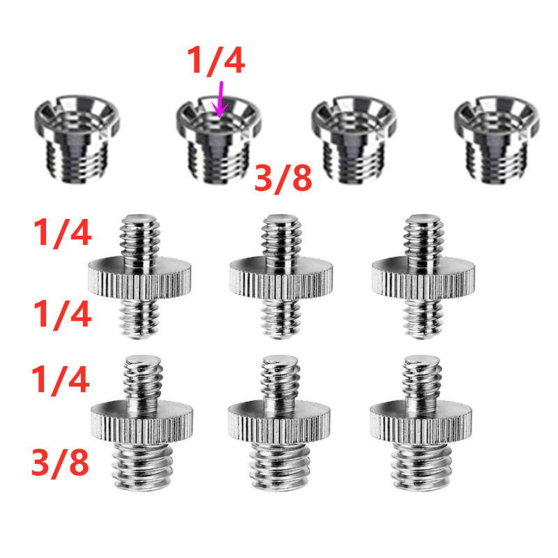 1/4 Schrauben kamera 1/4 Zoll Konverter Gewindes ch rauben montieren Blitz Blitzschuh Adapter Stativ gewinde Lichtst änder platte 3/8 "3/8" gesetzt: Kristall