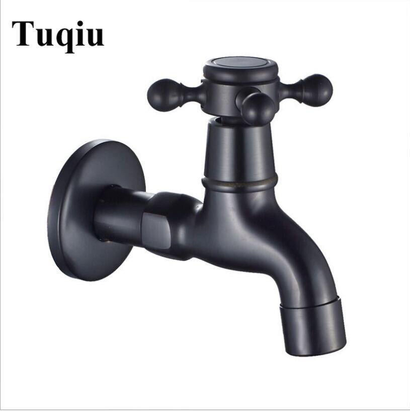Grifo de bronce antiguo/negro para exteriores, pulido al aceite, grifo de jardín, grifo de baño, grifo de lavadora/fregona,: black oil brushed 4