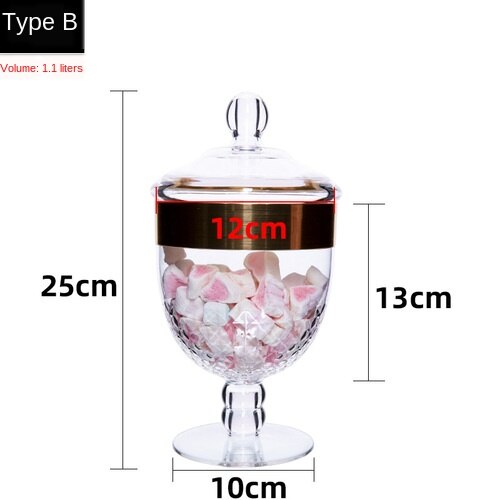 Sealed Mason Jars Food Grade Plastic Acrylic Candy Jar Kitchen Spices Grain Multigrain Dried Fruit Snack Storage Box Kitchen Jar: B