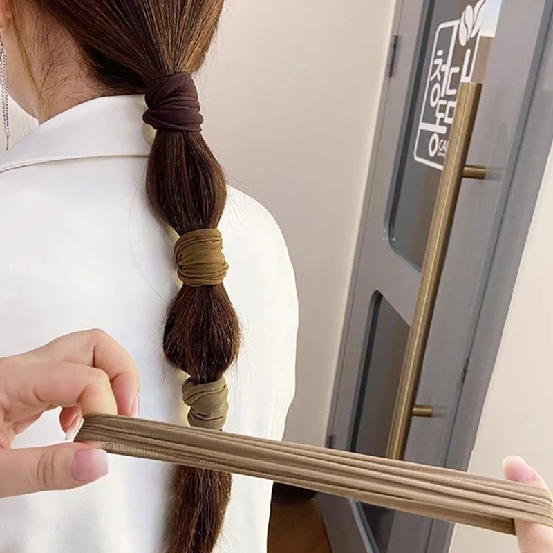 Juego de 4 cuerdas para el cabello gruesas y ensanchadas para mujer, coleteros, lazos para el cabello, bandas de goma, accesorios para el cabello de de Corea