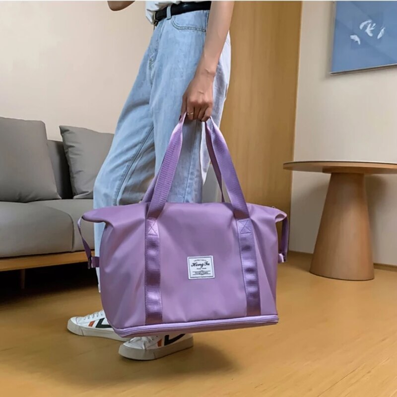 Große Kapazität Reisetasche für Frauen Wasserdichte Oxford Handtasche Doppel Schicht Outdoor Fitness Yoga Taschen Freizeit Sport Geldbörse