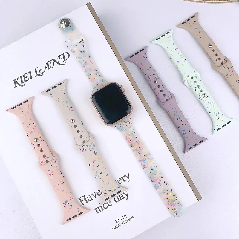 Slanke siliconen band voor Apple Watch Ultra 44 mm band 41 mm 45 mm correa 38 mm 40 mm 49 mm Sportarmband iWatch serie 8 7 6 5 se 4 3