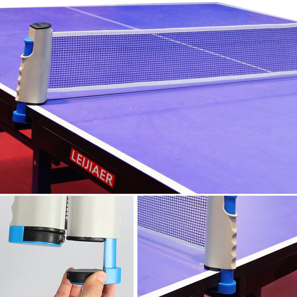 Portable Table Tennis Training Set Retractable Pingpong Net Indoor Outdoor Table Tennis Paddle Practice Trainer With Storage Bag