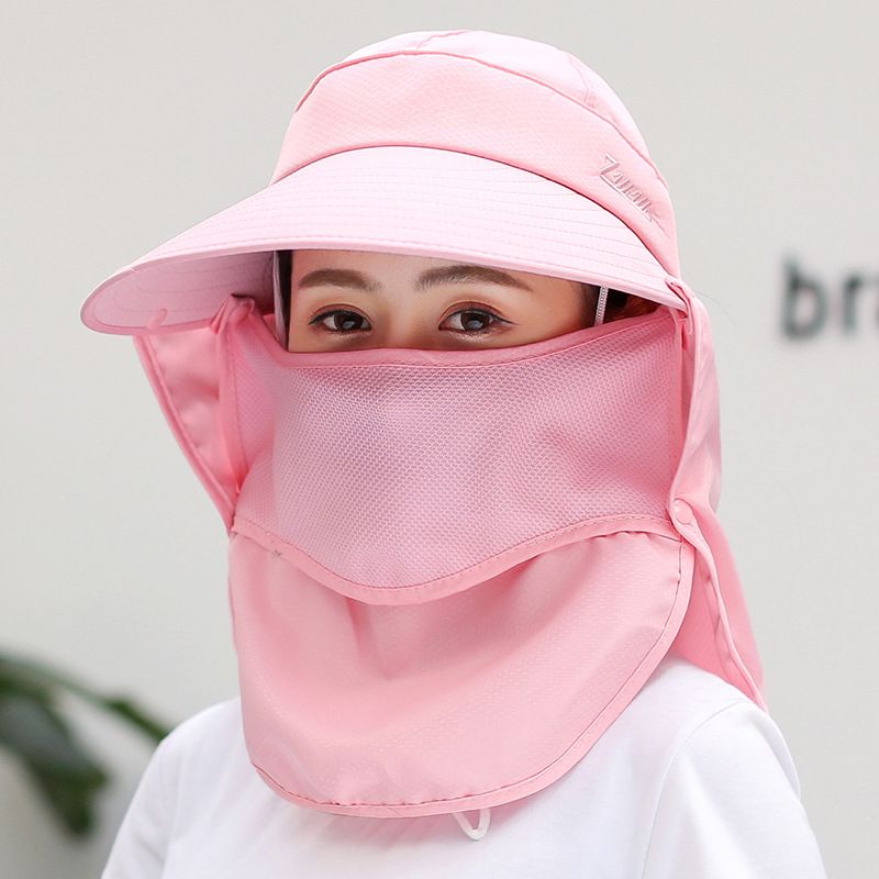 Sombrero para el Sol a prueba de viento para mujer, gorro de secado rápido de doble capa, protección para cubrir cuello y rostro, gorra UV con protección solar, gorro de pesca para exteriores y senderismo: P