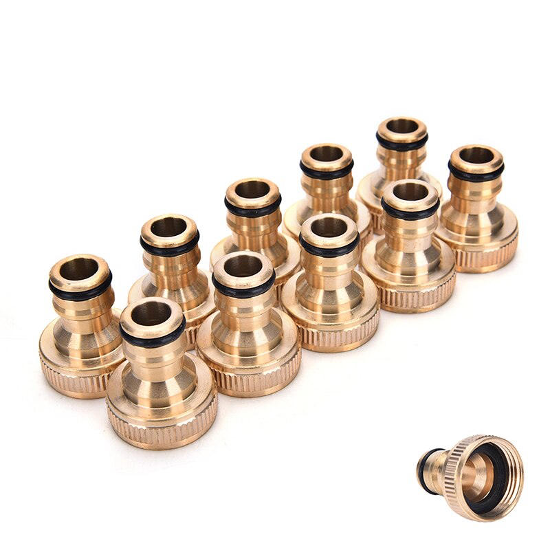2 Stuks 3/4 &quot;Messing Schroefdraad Tap Tuinslang Sluit Adapter Tap Snap Montage Pijp
