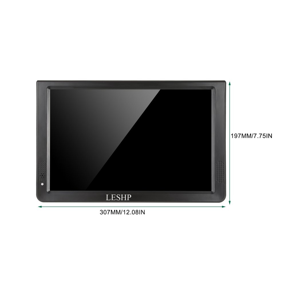 LESHP Portable D12-ATSC Multimedia Player LCD Display with Digital TV Tuner 12.1 inch Monitor LED Panel Driver HD USB/TF