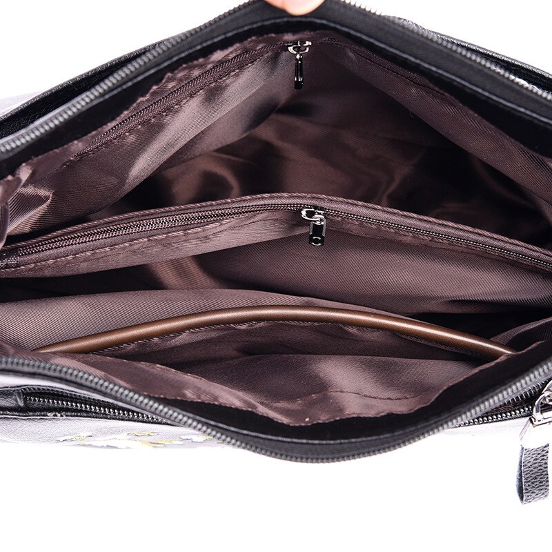 Bolso de hombro para mujer, bolso de hombro para mamá, bordado informal, versátil, para mujer