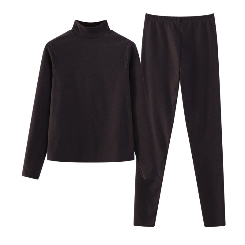 Ensemble 2 pièces pour femme, sous-vêtements thermiques, manches longues, haut et pantalon, doublure polaire, vêtements thermiques, hiver: B Dark Gray / L