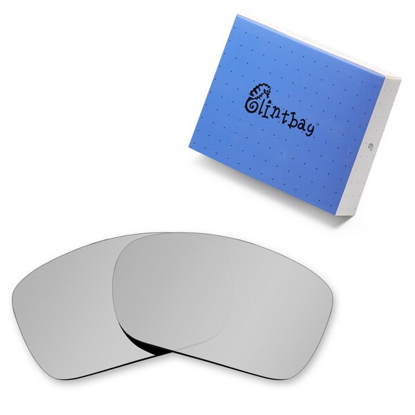 Glintbay Performance Polarized Replacement Lenses for Oakley Turbine Sunglass - Multiple Colors: Metallic Silver Mirr