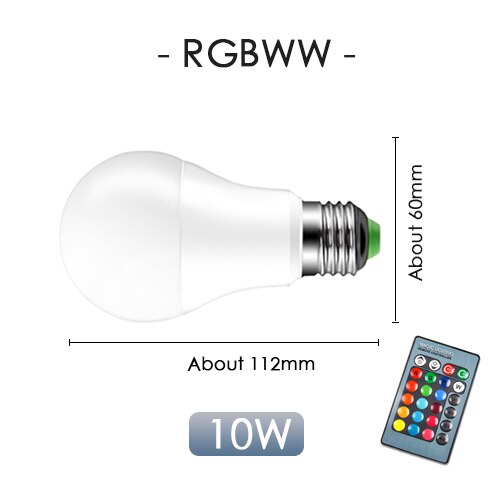 Led Rgb Lamp Rgbw Rgbww E27 5W 10W 15W Spot Light Remote Kleurrijke Party Bar AC220V 240V Home Decor Night Lamp: RGBWW 10W