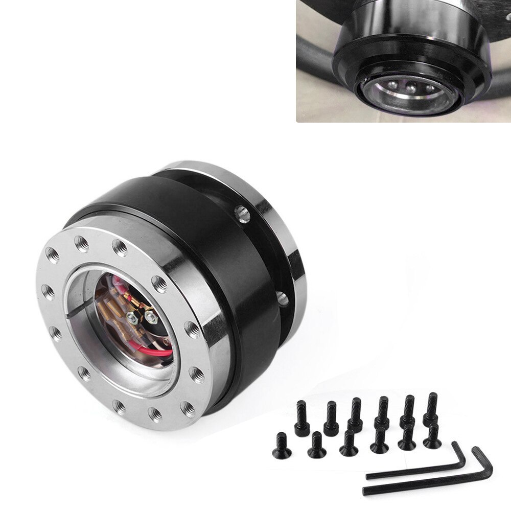 Auto Hub Adapter Boss kit Black Car Snap Off Steering Wheel Universal