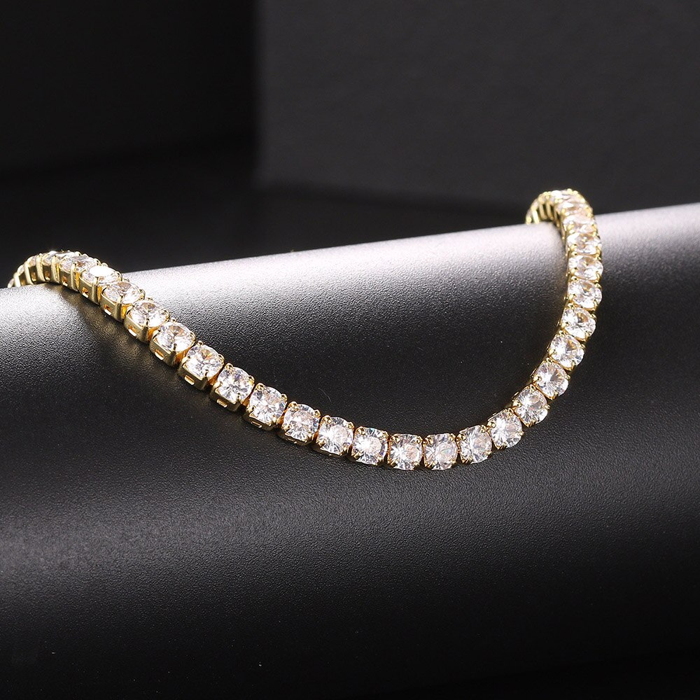 INS diamentowe tenisowe naszyjniki dla kobiet Trend luksusowa cyrkonia kolor srebrny kołnierz Choker naszyjnik łańcuch na naszyjnik OHN016: 70 cm / WHITE / Czerwony-brązowy