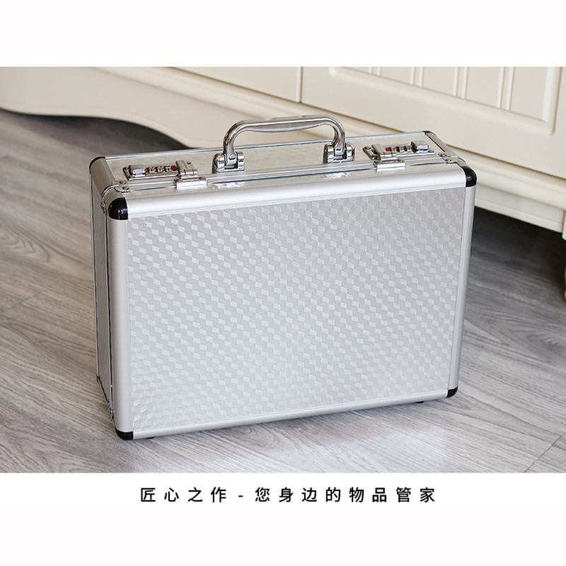 Aluminum Tool case suitcase toolbox password box File box Impact resistant safety case equipment camera case with pre-cut foam