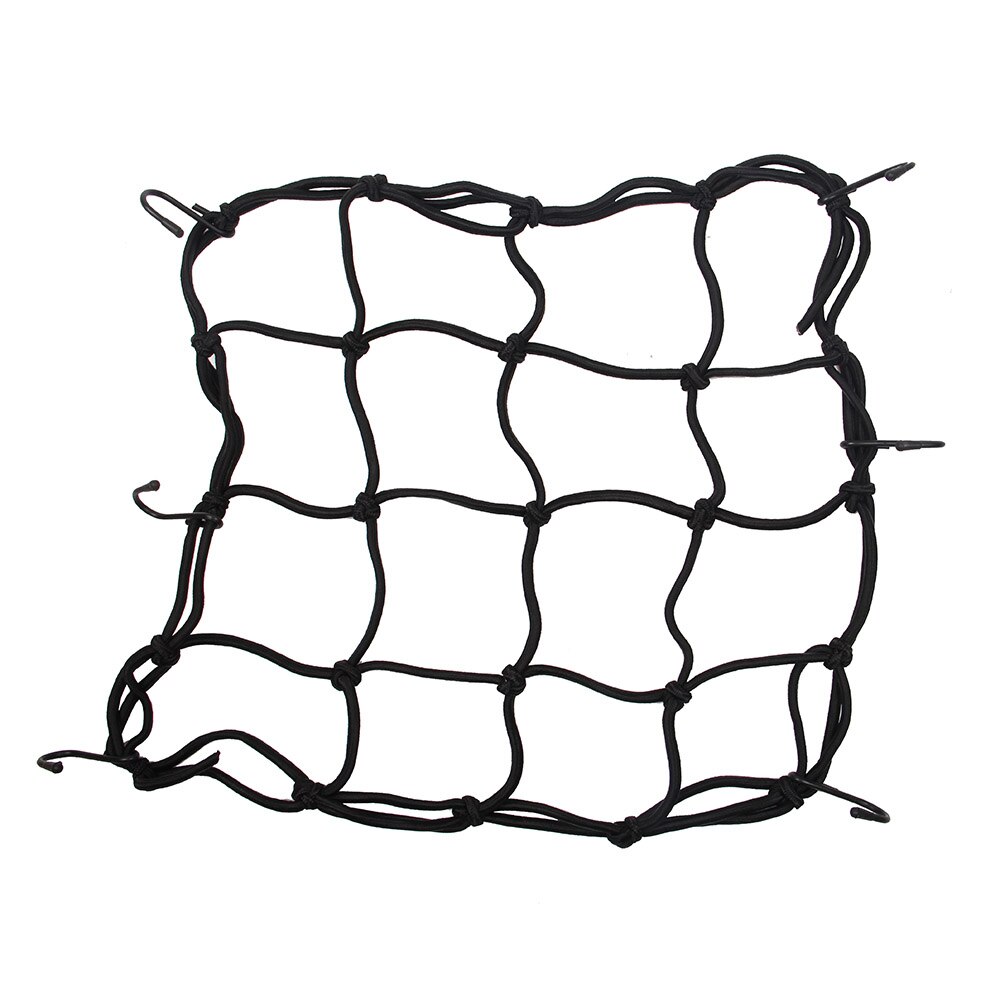 30 * 30cm 6 Hook Motorcycle Cargo Mesh Net Helmet Cargo Luggage Elastic Mesh Web Net Black Helmet Cargo Web Car String: black