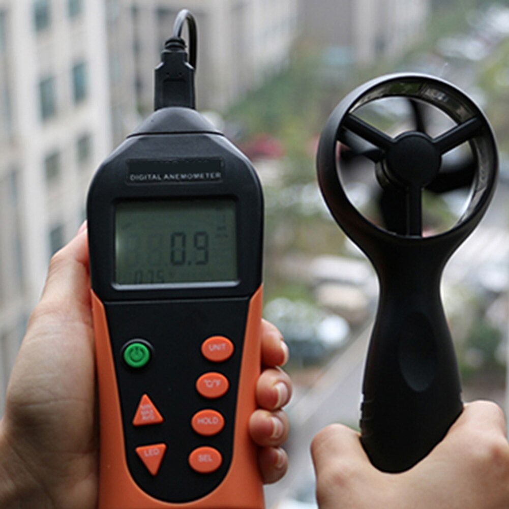 Digital Anemometer Airs Speed Sensor Measurement Wind Temperature Velocity Meter Anemometro Windmeter Instruments
