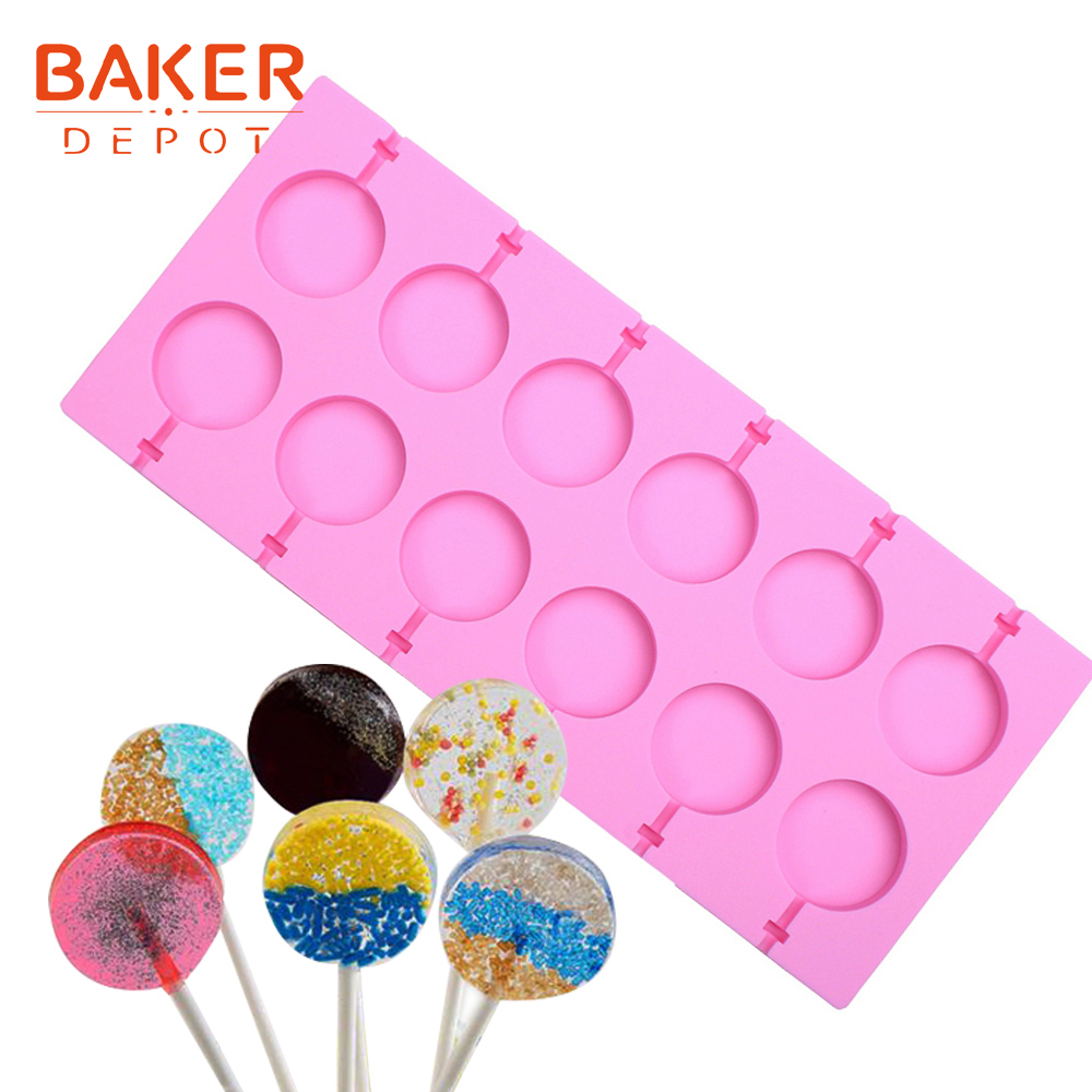 Bager depot silikone slikkepinde form til slik chokolade rund kage dekoration form bjørn slikkepinde forme til bagegrej