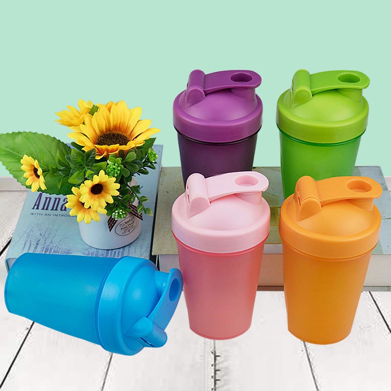 Sport Shaker Bottle 400ML Whey Protein Powder Mixing Bottle Sport Fitness Gym Shaker Outdoor Portable Plastic Drink Bottle