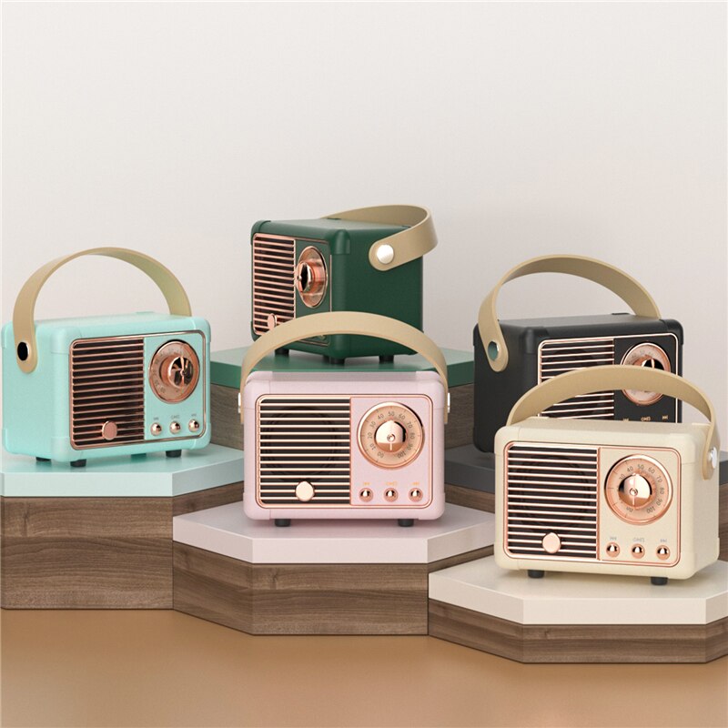 Mini haut-parleur H2 classique rétro compatible Bluetooth, récepteur Radio FM, décoration Portable, lecteur de musique de voyage