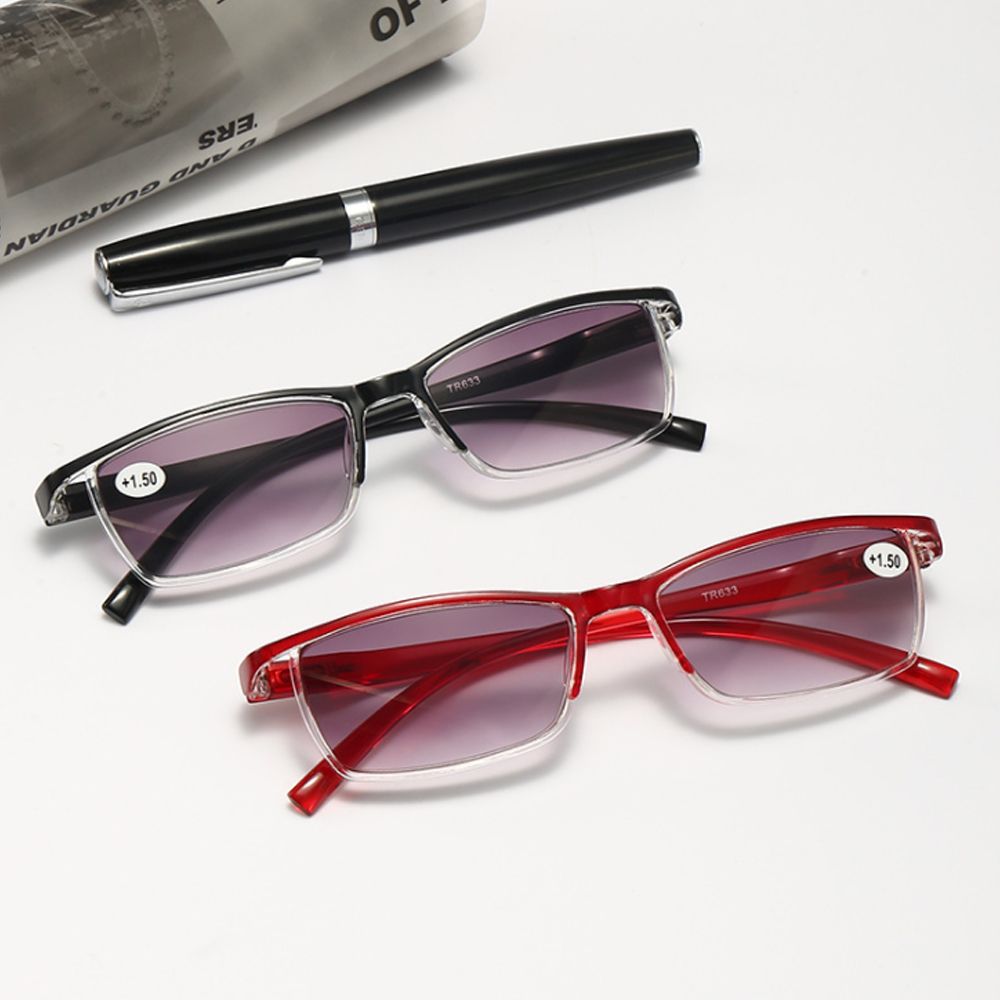 Lunettes de lecture pour hommes et femmes, de , demi-monture, dioptrie, Business, presbytes, + 10 15 20 25 3 4