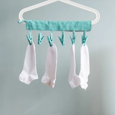 Cabides de tecido criativo portátil Dobrável de viagem toalha de secagem clipes mini Casa de Banho conjunto de roupas lavanderia pasta prendedor de roupa