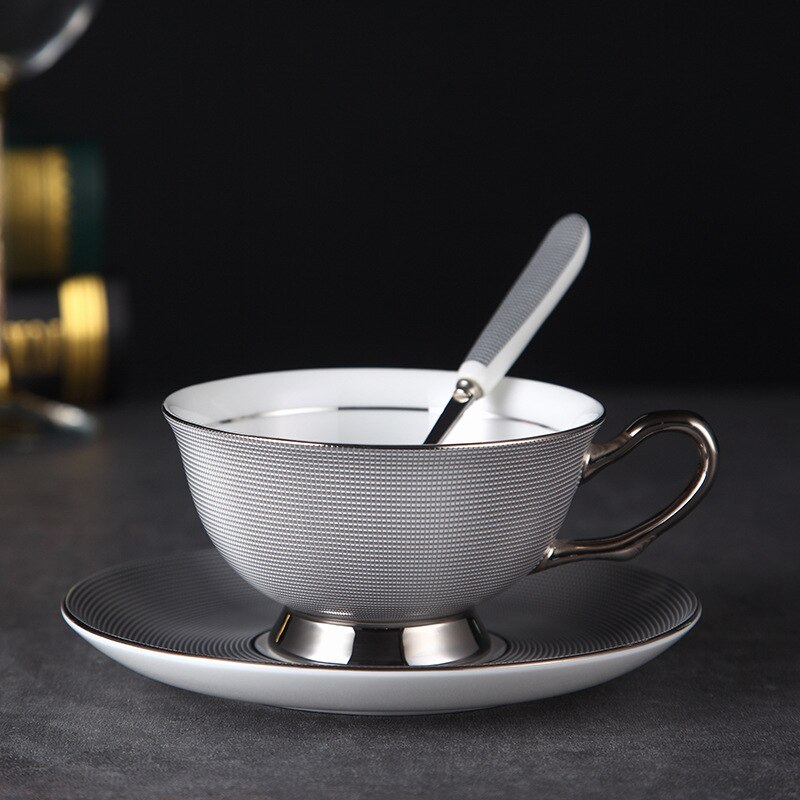 Benporslin porslin kopp och fat keramik enkel teservis moderna kaffekoppar tazas para café köksutrustning  yc50: Stil 11