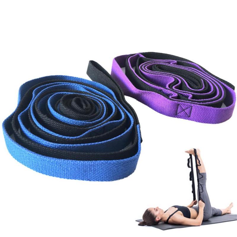 2m/6.6ft yoga tøye ut stropp luft yoga anti-gravitasjons tau med gripeløkker Fitness trening treningsstudio tau midje ben motstand belte pu