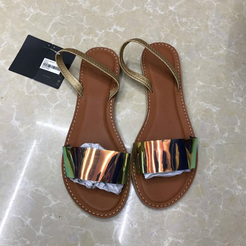 Zomer Vrouwen Sandalen Schoenen Eenvoudige Comfort Transparante Kleur Platte Mode Schoen Plus Size Vrouwelijke Sandalias Mujer