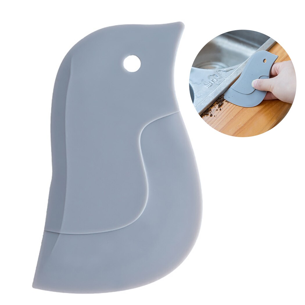 1pcs Cute Penguin Style Soft Scraper Kitchen Multi-functional Scraper Oil Scraper Tools 3 Colors
