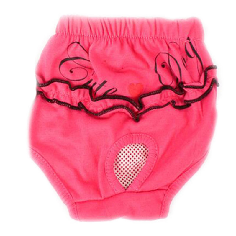 Abrlo-Pantalones fisiológicos para perro, pañal para mascotas, pantalones cortos sanitarios para niña, bragas, ropa interior para perros, XS-L: rose / 34-55CM