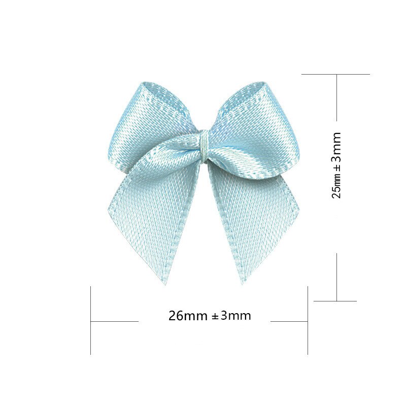 50 Stück rosa Satinband Schleifen Dekoration Schleifen für Bastelpakete kleine Schleife Geschenkverpackung Blume DIY Hochzeit Schleife Geburt 25 ± 3 mm
