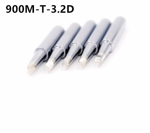 SZBFT puntas de hierro para soldar 900M-T-0.8D,1.2D,1.6D,2.4D,3.2D series para Hakko 936 Estación de Reparación de soldadura: 5pcs 3.2D