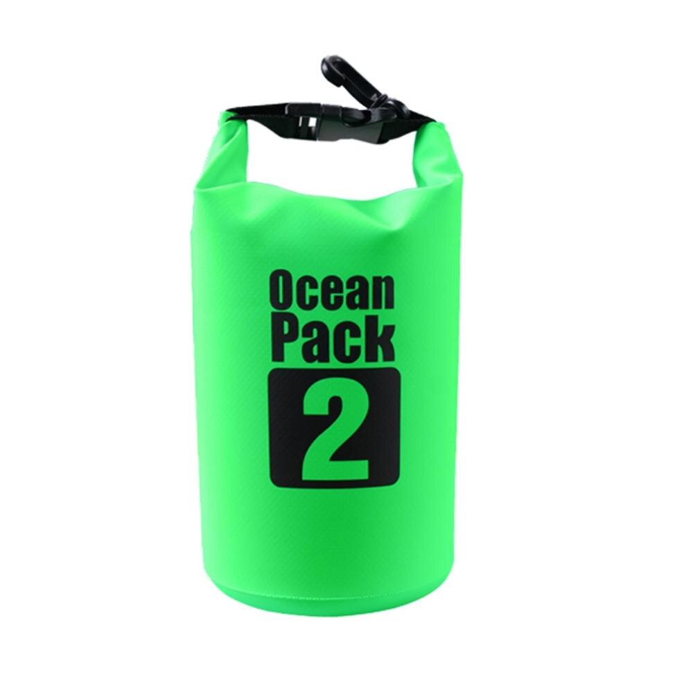 2L 3L 5L Waterproof Bag Swimming Dry Bag Water Resistant Swimming Storage Bag for Outdoor Upstream Pouch Bags: Green 2L