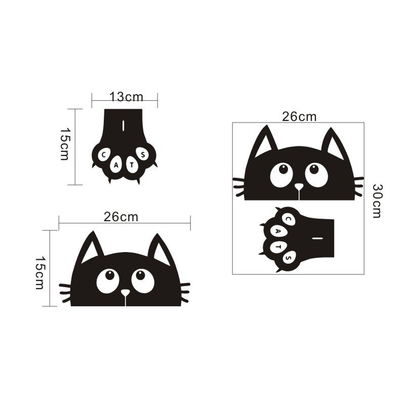 Tofok schattige dieren cartoon deurstickers voor kinderkamers slaapkamer huis muurschilderingen doe-het-zelf safari muursticker beer konijn kastdecoratie: T6