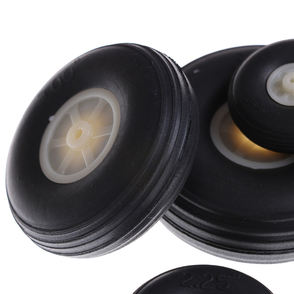 1 Paar Kinderen Vliegtuig Speelgoed Onderdelen Zwarte Staart Wiel Rubber Pu Plastic Hub 1 " - 3" Inch Voor rc Vliegtuig Vervanging Speelgoed Vliegtuig Accessoire