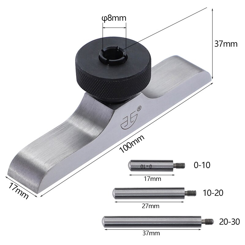 Dial Indicator Holder with Dial Indicator Point 0-10mm Indicator with Lug Back 0-12.7mm Digital Micrometre Measuring Instrument