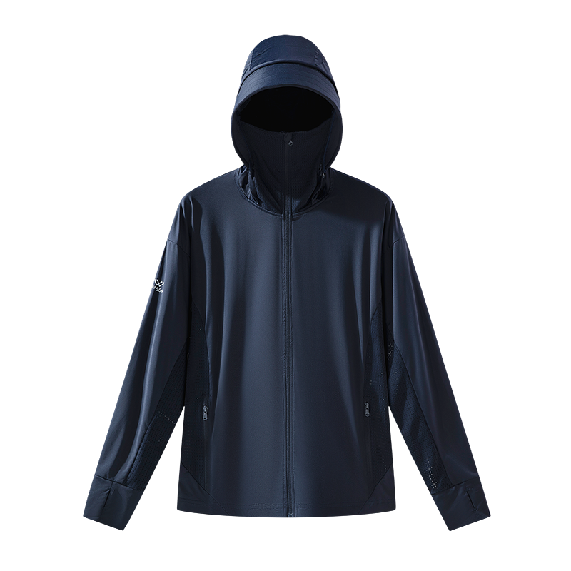 JNLN Unisex zomer anti-uv-jas buiten sneldrogend zonwering windjack heren dames wandelen kamperen klimmen elasticiteit jas: XXXL / Sky Blue