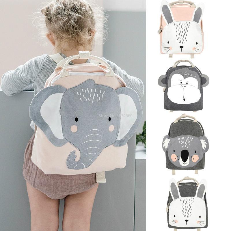 Sac à dos pour enfants, animaux, sac d&#39;école pour garçons et filles en bas âge, maternelle, dessin animé lapin papillon