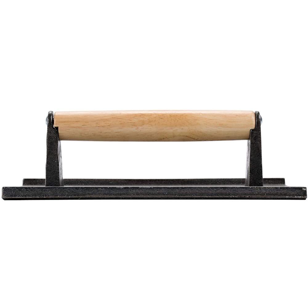 Iron Steak Weights,BBQ Heavy Weight Bacon Press with Wooden Handle for Grill ,Burgers and Sausage Sausage Maker