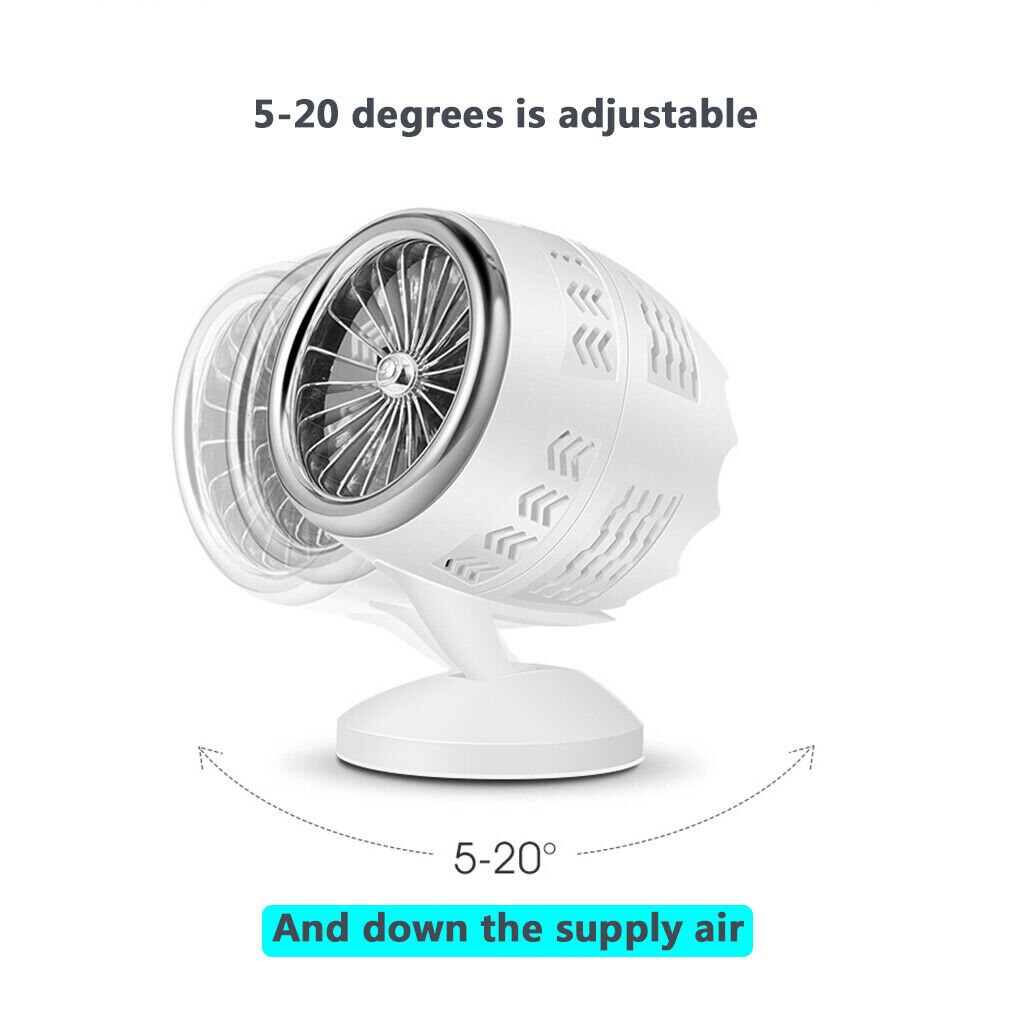 Desktop USB Fan Double Turbines Leaf Cooling Circulation Fan for Office Bedroom