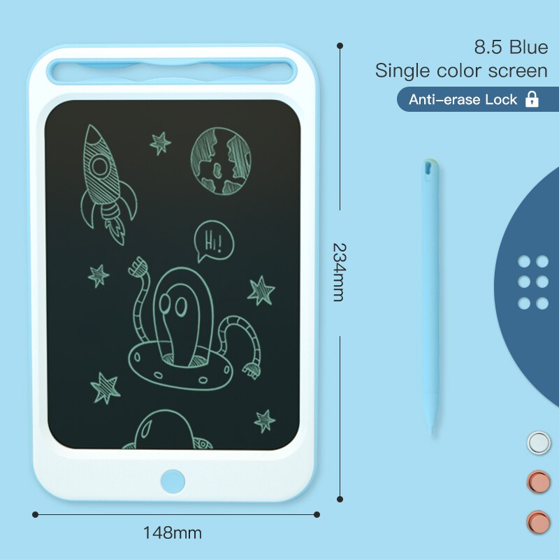 Beiens Zeichnung Spielzeug für Kinder LCD Zeichnung Bord Kinder Zeichnung Tablet Kratzer Malerei Spielzeug mit Anti-löschen Lock Geburtstag: ZJ15 blue