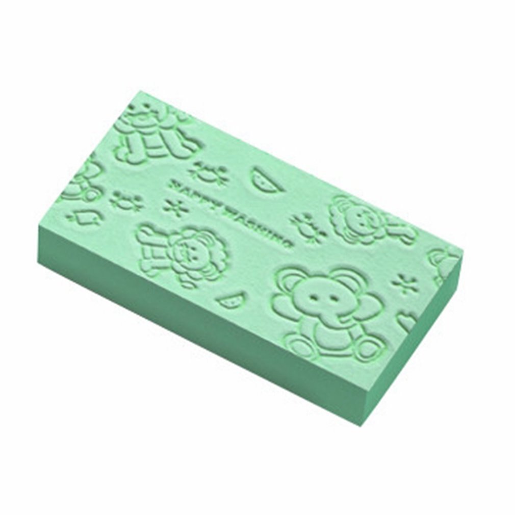 Baby Boy Girl Body Shower Washing Sponge Scrubber Bath Brushes Soft Children's Bath Sponge Brushes: green