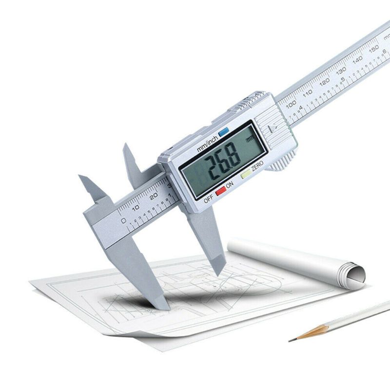 6inch 150mm LCD Digital Electronic Carbon Fiber Vernier Caliper Gauge Micrometer