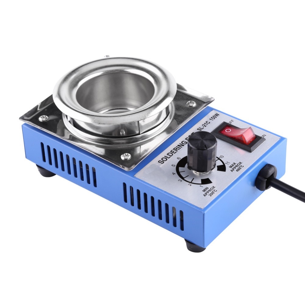 220V 150W garnek robić lutowania wylutowywania lutowania kąpieli garnek kolor złoty/srebrny losowy 50mm-21C 450 stopni elektryczne lutownice